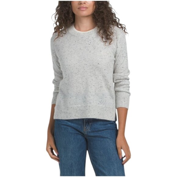 JASON WU Cashmere Crew Neck Sweater With Double Layered Trim